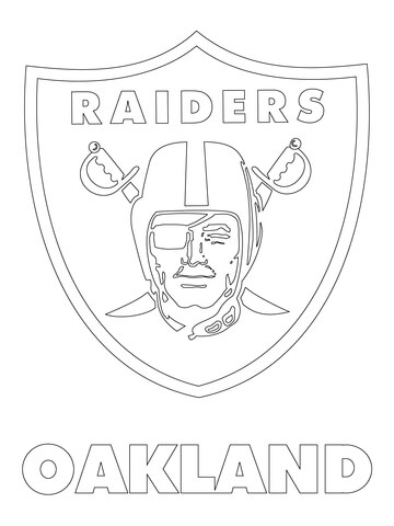 Oakland Raiders Logo  Coloring Page